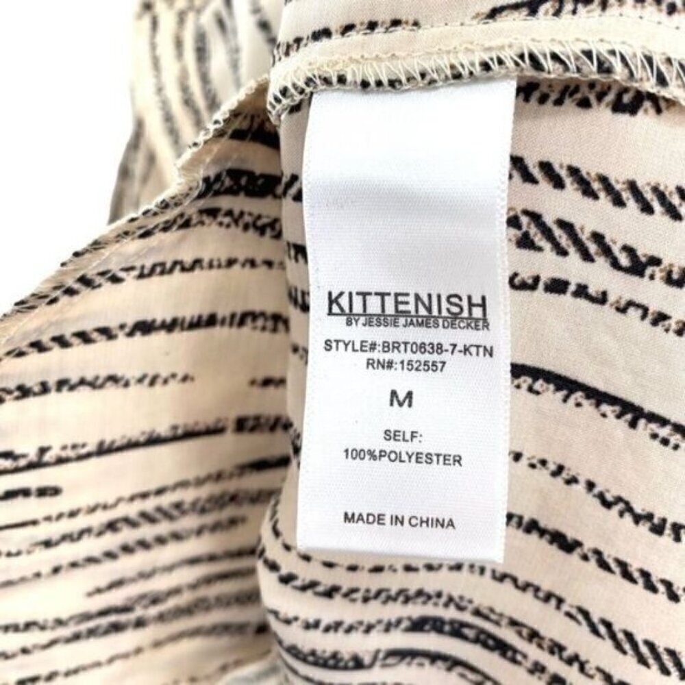 Kittenish Cream Oversized Button Down Satin Tunic Blouse New - Picture 11 of 11
